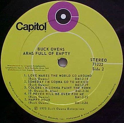 Owens, Buck - Arms Full Of Empty (VG) (Vinyl LP)