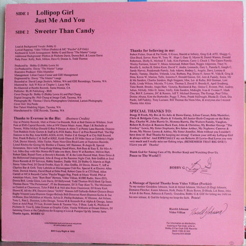 Bobby G  - Lollipop Girl (VG+) (Vinyl LP)