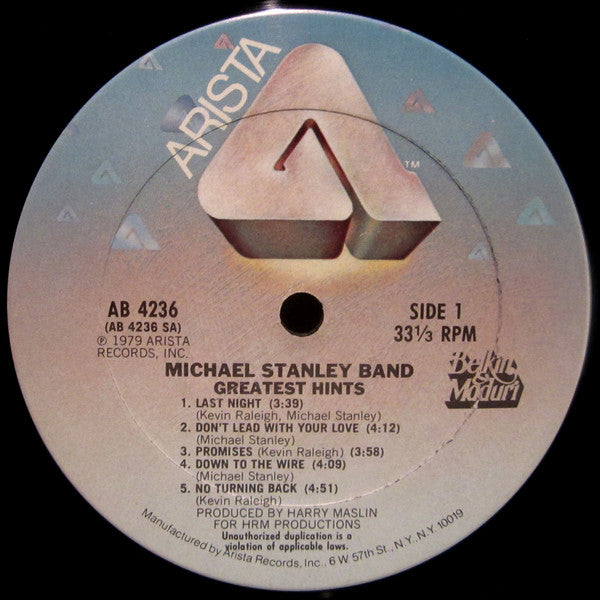 Stanley, Michael Band - Greatest Hints (VG+) (Vinyl LP)