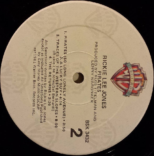 Jones, Rickie Lee - Pirates (VG+) (Vinyl LP)