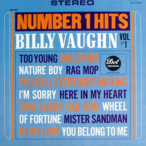 Vaughn, Billy - Number 1 Hits, Vol. 1 (VG+) (Vinyl LP)