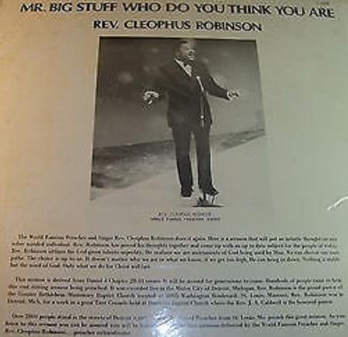 Robinson, Rev. Cleophus - Mr. Big Stuff Who Do You Think You Are (Vinyl, VG+) (Vinyl LP)
