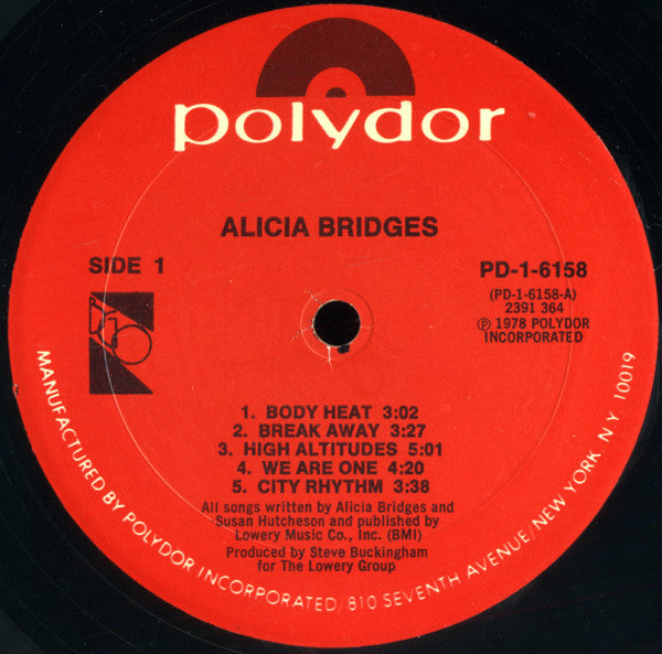 Bridges, Alicia - Alicia Bridges (VG+) (Vinyl LP)