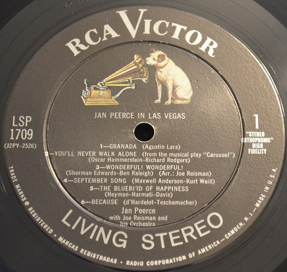Peerce, Jan With Joe Reisman And His Orchestra - Jan Peerce In Las Vegas (VG+) (Vinyl LP)