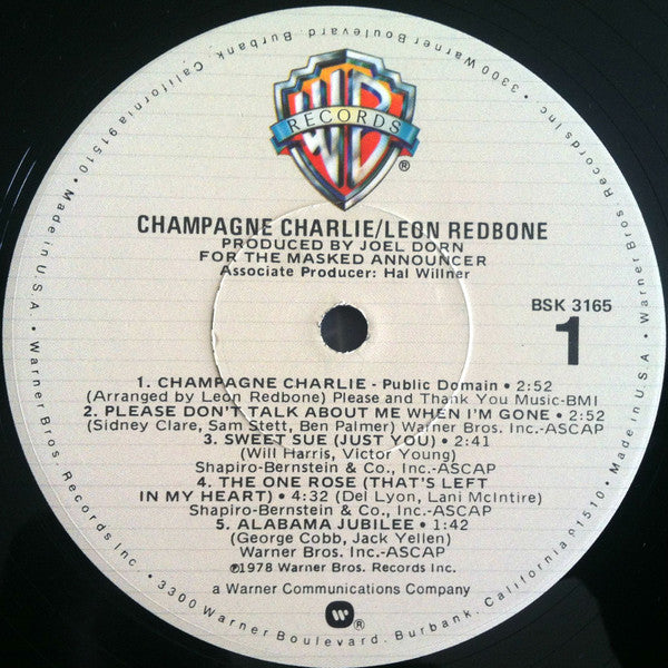 Redbone, Leon - Champagne Charlie (VG+) (Vinyl LP)
