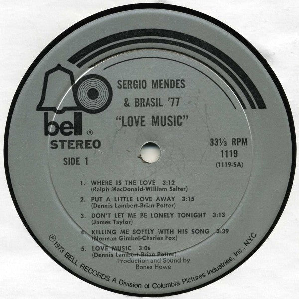Sergio Mendes And Brasil '77 - Love Music (Vinyl, VG+) (Vinyl LP)