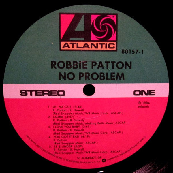 Patton, Robbie - No Problem (VG+) (Vinyl LP)