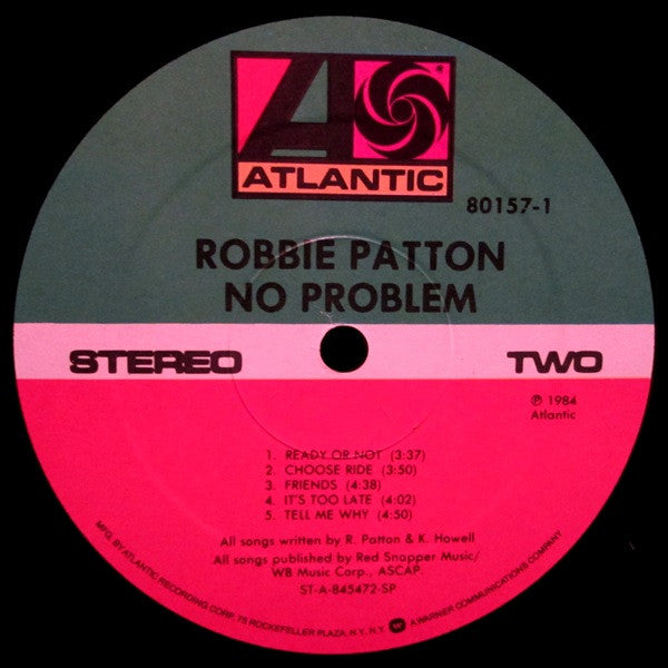 Patton, Robbie - No Problem (VG+) (Vinyl LP)