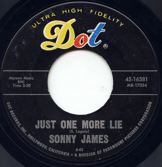 James, Sonny - Just One More Lie (VG+) (Vinyl LP)