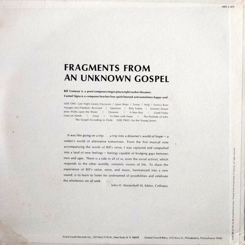Bill Comeau, Carmel Signa - Fragments From An Unknown Gospel (M) (Vinyl LP)
