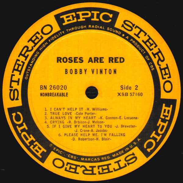 Vinton, Bobby - Roses Are Red (VG) (Vinyl LP)