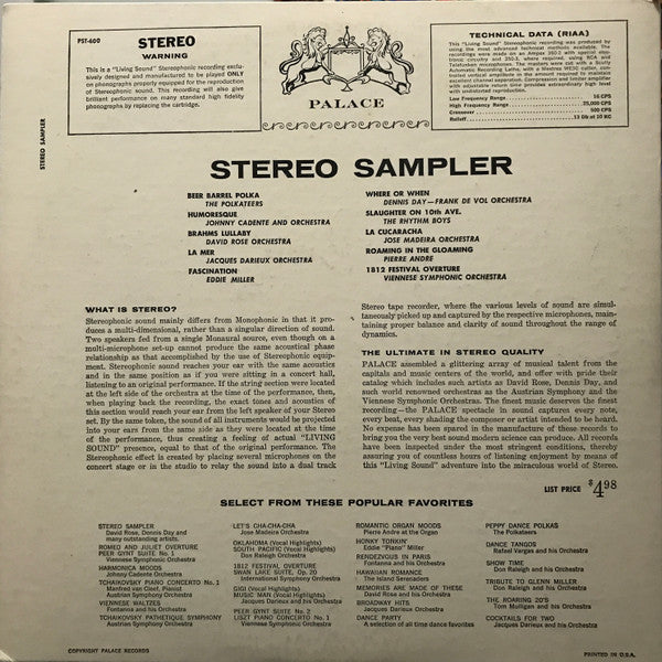 Various - Stereo Sampler (VG+) (Vinyl LP)