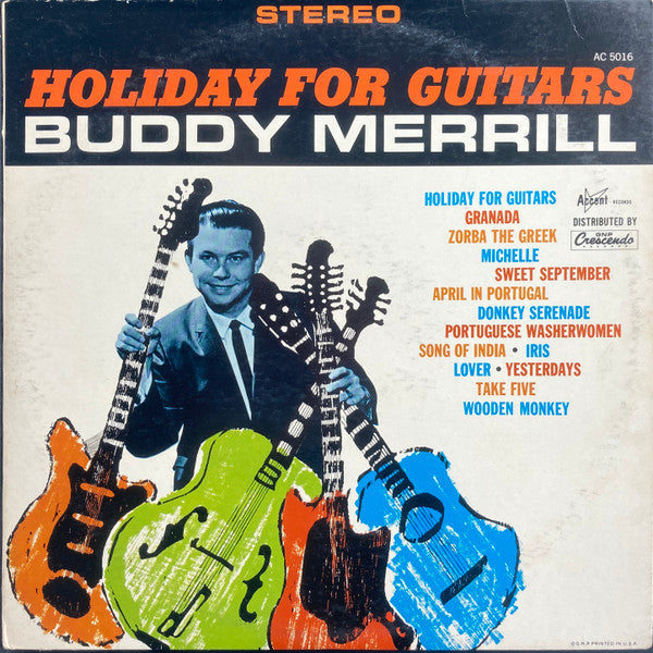 Buddy Merrill - Holiday For Guitars (VG) (Vinyl LP)