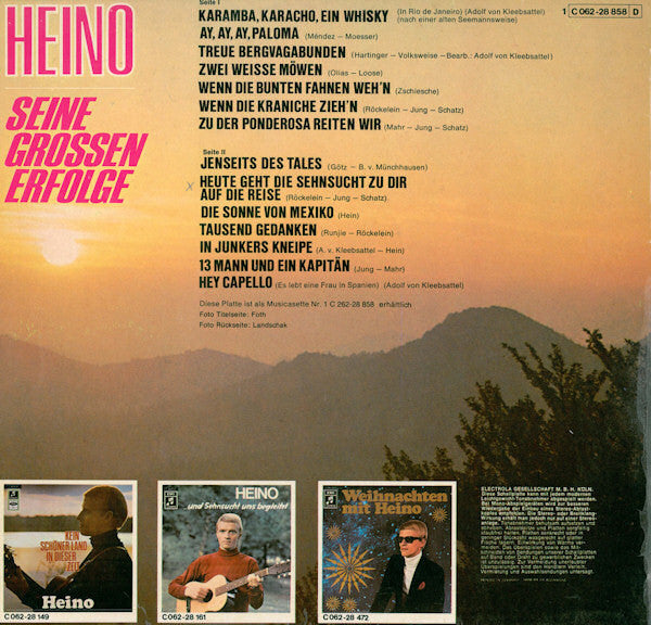 Heino - Seine Grossen Erfolge (NM or M-) (Vinyl LP)