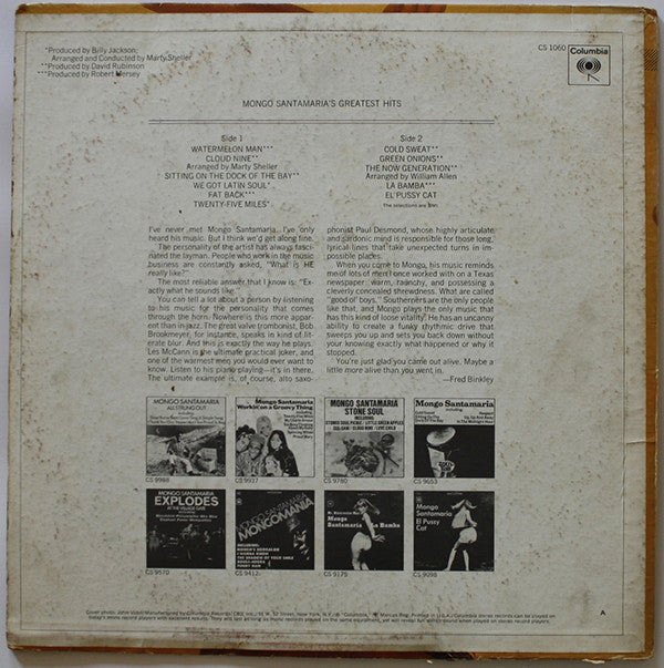 Santamaria, Mongo - Mongo Santamaria's Greatest Hits (Vinyl, M) (Vinyl LP)