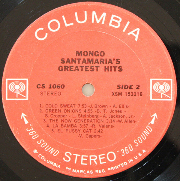 Santamaria, Mongo - Mongo Santamaria's Greatest Hits (VG) (Vinyl LP)