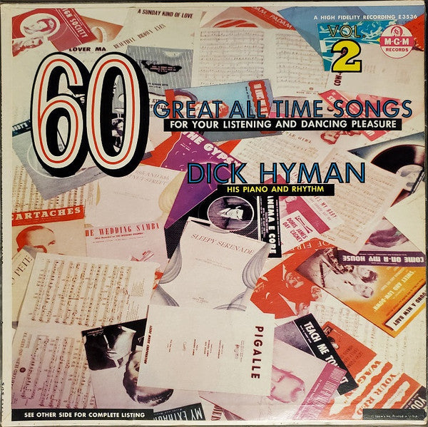 Hyman, Dick - 60 Great All Time Songs For Your Listening And Dancing Pleasure Vol. 2 (VG) (Vinyl LP)