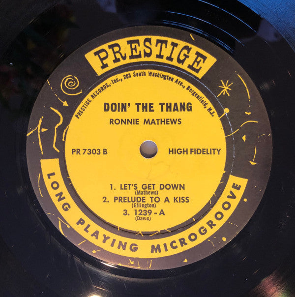Mathews, Ronnie With Freddie Hubbard - Doin' The Thang! (VG) (Vinyl LP)