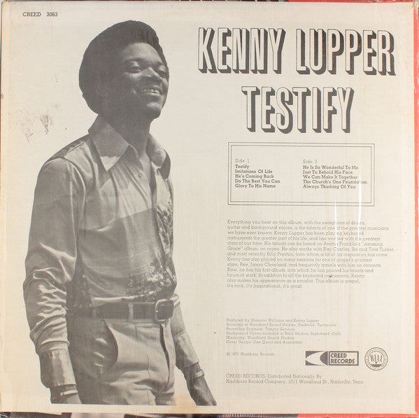 Lupper, Kenny - Testify (VG) (Vinyl LP)