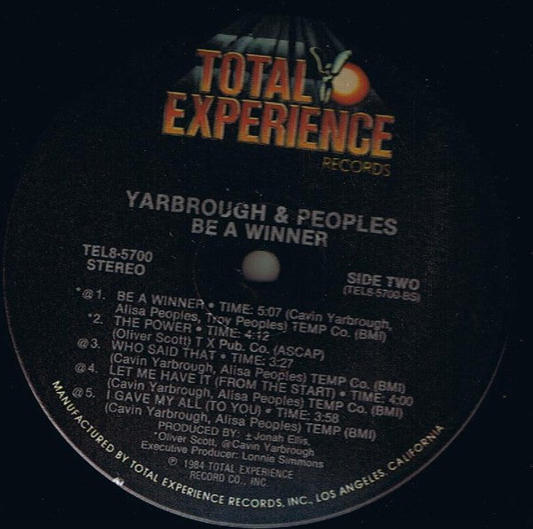 Yarbrough & Peoples - Be A Winner (VG+) (Vinyl LP)