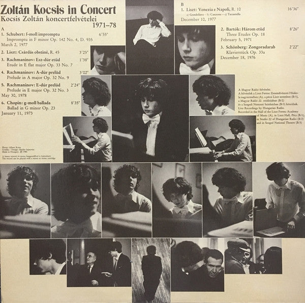 Zoltan Kocsis, Schubert, Chopin, Liszt, Rachmaninov, Bartok, Schonberg - Zoltan Kocsis In Concert (VG) (Vinyl LP)