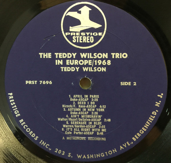 Wilson, Teddy Trio - The Teddy Wilson Trio In Europe; 1968 (VG+) (Vinyl LP)