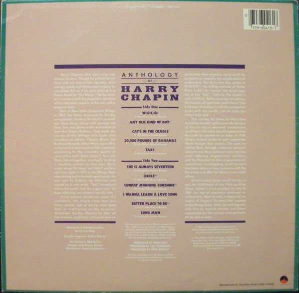 Chapin, Harry - Anthology Of Harry Chapin (VG) (Vinyl LP)
