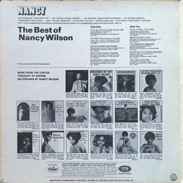 Wilson, Nancy - The Best Of Nancy Wilson (Vinyl, VG+) (Vinyl LP)