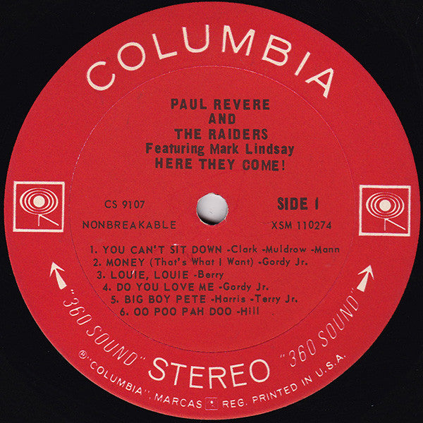 Revere, Paul & The Raiders Featuring Mark Lindsay - Here They Come! (VG) (Vinyl LP)
