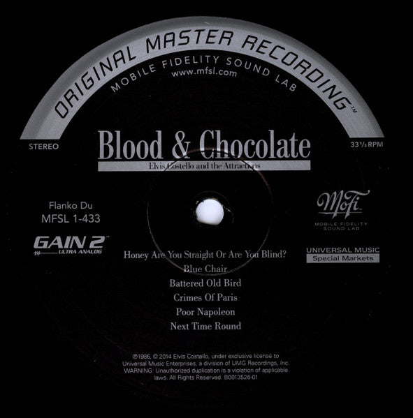 Costello, Elvis And The Attractions - Blood & Chocolate (Vinyl, M) (Vinyl LP)
