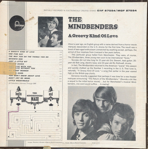 Mindbenders - A Groovy Kind Of Love (VG) (Vinyl LP)