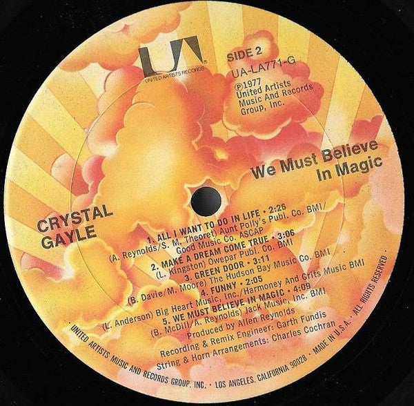 Gayle, Crystal - We Must Believe In Magic (Vinyl, VG+) (Vinyl LP)
