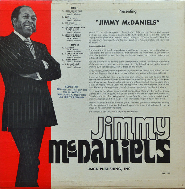 McDaniels, Jimmy - Presenting Jimmy McDaniels  (VG+) (Vinyl LP)