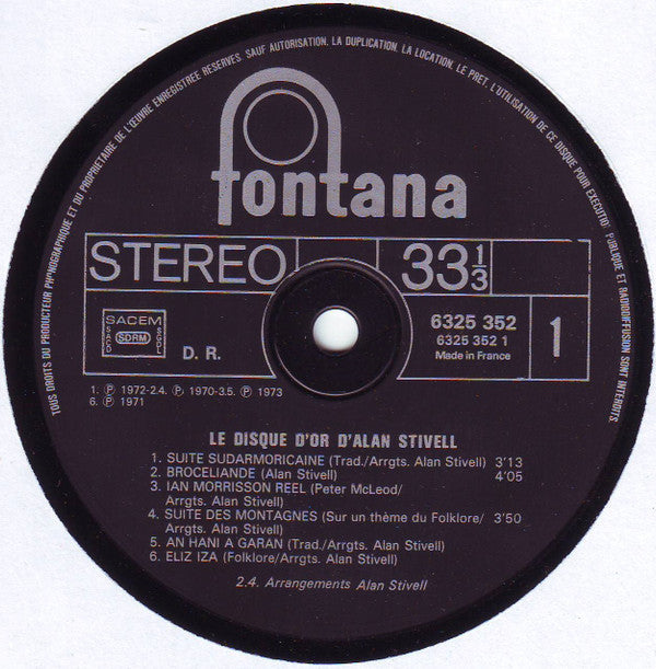 Stivell, Alan - Le Disque D'Or (VG) (Vinyl LP)