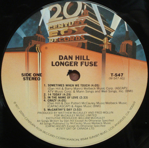 Hill, Dan - Longer Fuse (VG+) (Vinyl LP)
