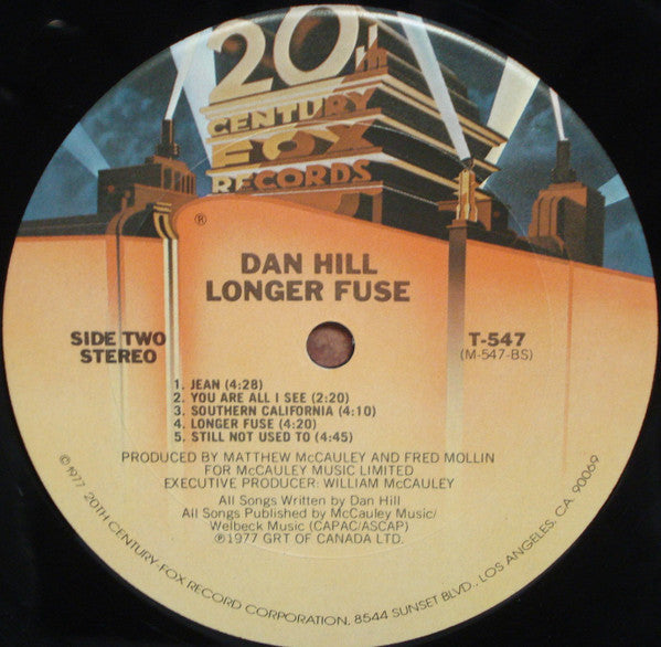 Hill, Dan - Longer Fuse (VG+) (Vinyl LP)