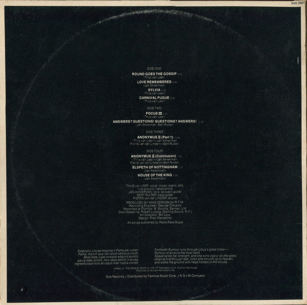 Focus  - Focus 3 (VG+) (Vinyl LP)