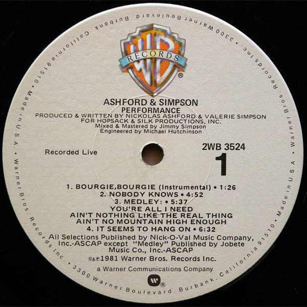 Ashford & Simpson - Performance (VG+) (Vinyl LP)