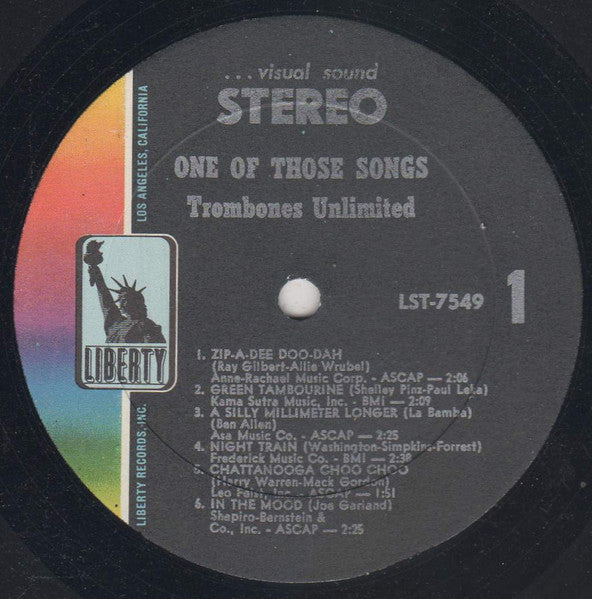 Trombones Unlimited - One Of Those Songs (Vinyl, VG) (Vinyl LP)