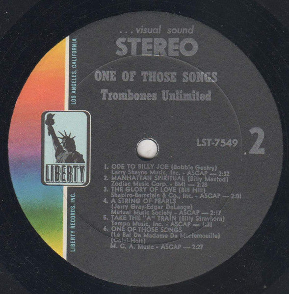 Trombones Unlimited - One Of Those Songs (Vinyl, VG) (Vinyl LP)