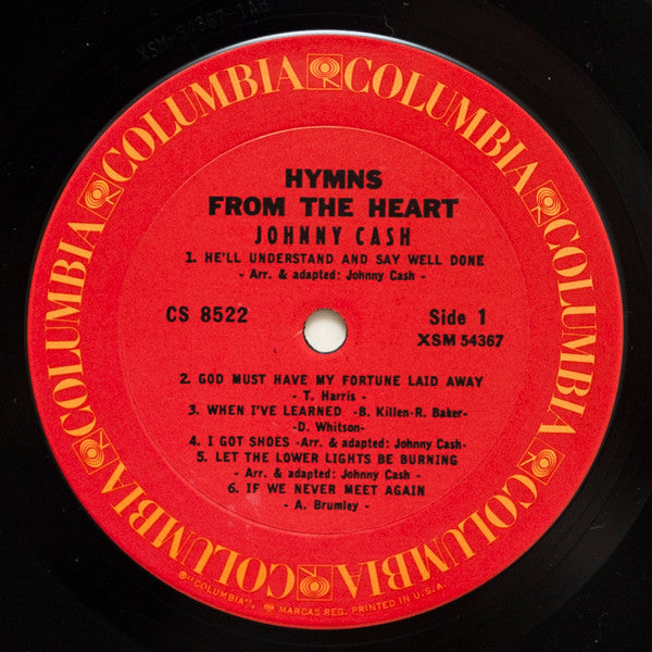 Cash, Johnny - Hymns From the Heart (VG+) (Vinyl LP)