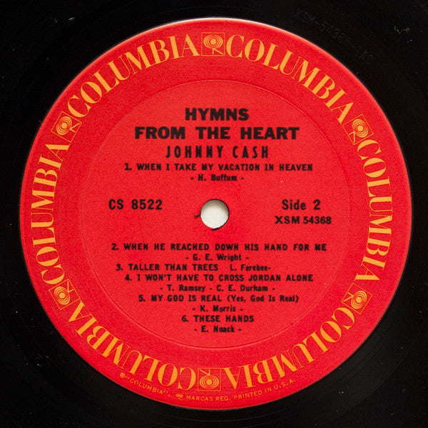 Cash, Johnny - Hymns From the Heart (VG+) (Vinyl LP)