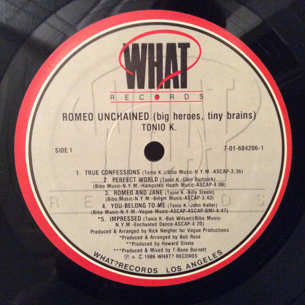 Tonio K. - Romeo Unchained (VG+) (Vinyl LP)