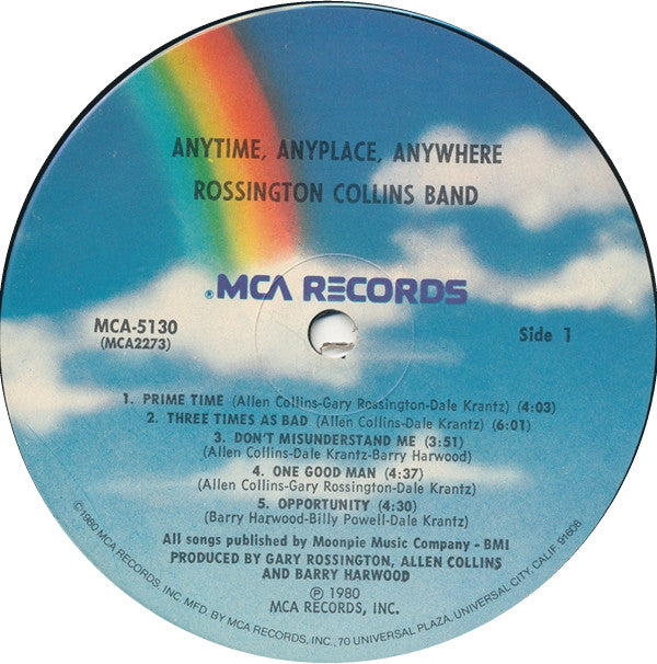 Rossington Collins Band - Anytime, Anyplace, Anywhere (Vinyl, VG) (Vinyl LP)