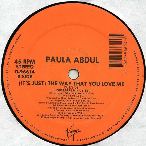 Abdul, Paula - (It's Just) The Way That You Love Me (VG+) (Vinyl LP)