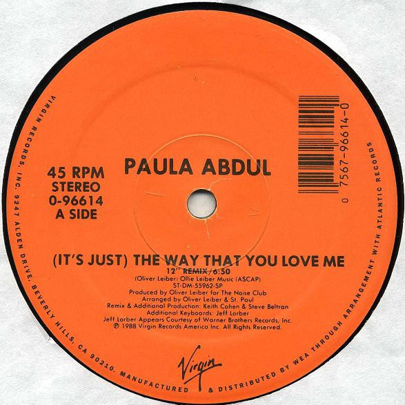 Abdul, Paula - (It's Just) The Way That You Love Me (VG+) (Vinyl LP)