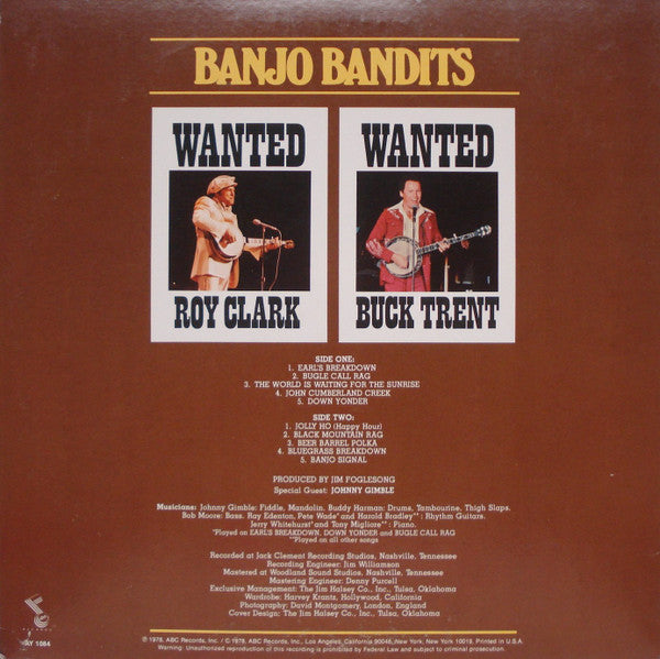 Clark, Roy And Buck Trent - Banjo Bandits (VG+) (Vinyl LP)