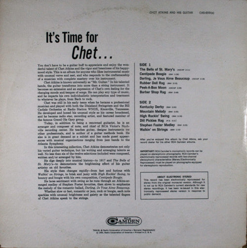 Atkins, Chet - Chet Atkins And His Guitar (VG+) (Vinyl LP)