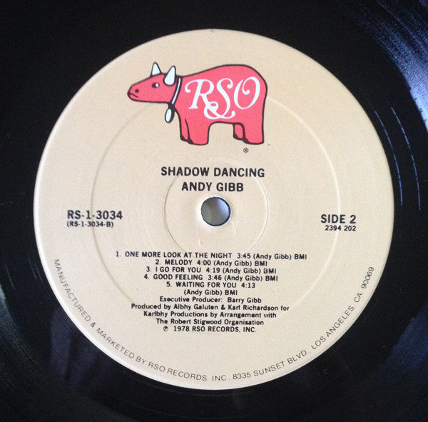 Gibb, Andy - Shadow Dancing (VG+) (Vinyl LP)