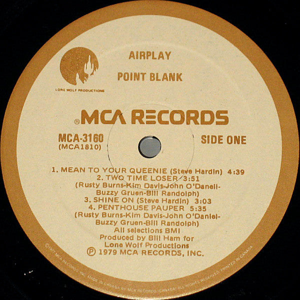 Point Blank  - Airplay (VG+) (Vinyl LP)
